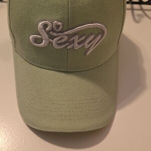 Mint Green Cap with Embroidered Logo
